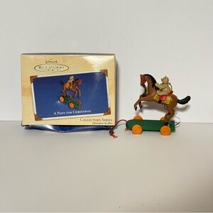 VTG 2002 Hallmark Keepsake A Pony For Christmas Ornament